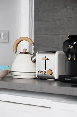 Cuisine ou kitchenette dans l'établissement BM-Appartement Design en Duplex Champs-Elysees
