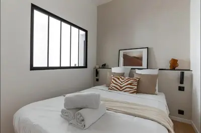 Un ou plusieurs lits dans un hébergement de l'établissement Charming 1BR apartment near Gare de Lyon