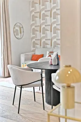 Coin salon dans l'établissement Élégant appartement 2 chambres - Luxembourg