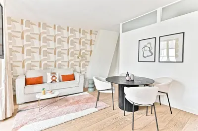 Coin salon dans l'établissement Élégant appartement 2 chambres - Luxembourg