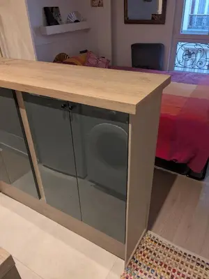 Un ou plusieurs lits dans un hébergement de l'établissement Cosy renovated little nest in historic MONTMARTRE