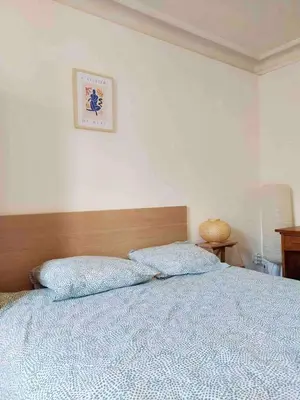 Un ou plusieurs lits dans un hébergement de l'établissement 2 rooms, close to Montmartre, light and quiet