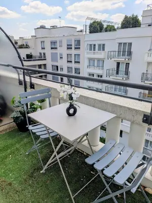Balcon ou terrasse dans l'établissement Cozy Studio Paris Porte de Versailles