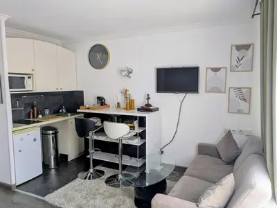 Cuisine ou kitchenette dans l'établissement Cozy Studio Paris Porte de Versailles