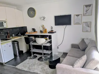 Cuisine ou kitchenette dans l'établissement Cozy Studio Paris Porte de Versailles