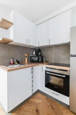 Cuisine ou kitchenette dans l'établissement 3 pieces 55m2 proche metro - Paris 15 - 4P