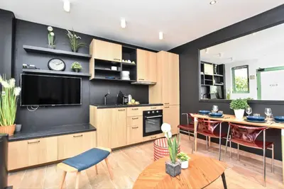 Cuisine ou kitchenette dans l'établissement Cosy appartment 1BR 4P Place des Vosges