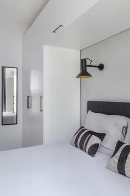 Un ou plusieurs lits dans un hébergement de l'établissement Superbe appartement cosy et design Paris 17