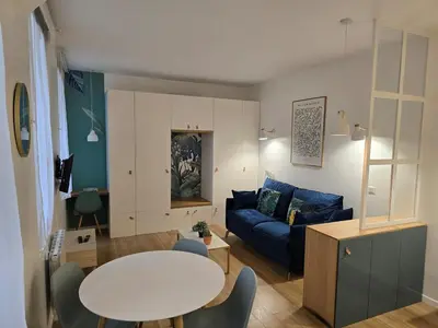 Coin salon dans l'établissement 340 rue Saint-Jacques Paris V - Studio