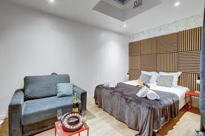 Un ou plusieurs lits dans un hébergement de l'établissement TBS 334 - Nice apartment in Paris