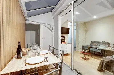 Coin salon dans l'établissement TBS 334 - Nice apartment in Paris