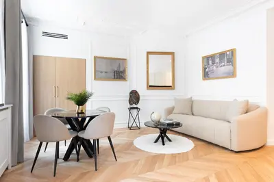 Coin salon dans l'établissement Pick A Flat's Apartments in Opéra - Rue La Fayette