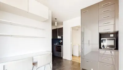 Cuisine ou kitchenette dans l'établissement Studio Ideal
