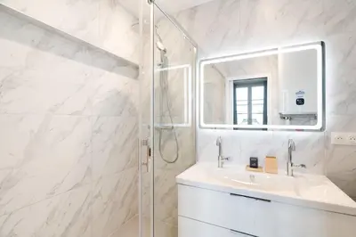 Salle de bains dans l'établissement Charmant appartement 6 couchages