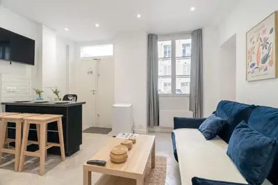 Cuisine ou kitchenette dans l'établissement Charmant appartement 6 couchages