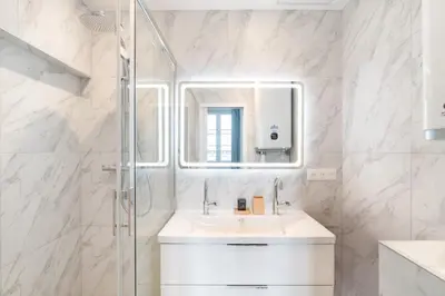 Salle de bains dans l'établissement Charmant appartement 6 couchages