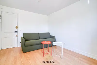 Coin salon dans l'établissement Asnièrois Gambetta - Studio - 10min Paris