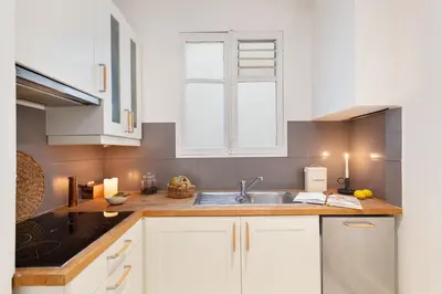 Cuisine ou kitchenette dans l'établissement Germain - 1 chambre à Jardin des Plantes