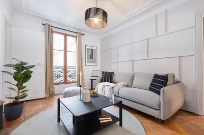 Coin salon dans l'établissement Germain - 1 chambre à Jardin des Plantes