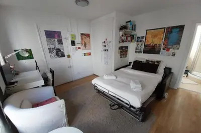 Un ou plusieurs lits dans un hébergement de l'établissement Studio for 2 - near Louvre Museum