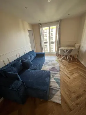 Coin salon dans l'établissement Very luxurious apartment in Paris - 10 min de la tour eiffel