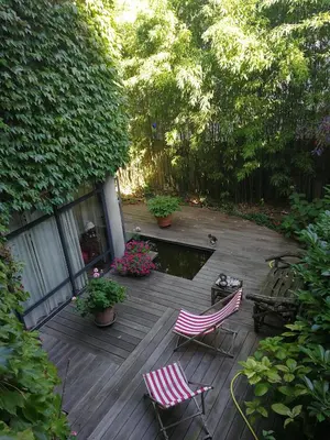 Jardin de l'établissement Garden Studio Les Bambous