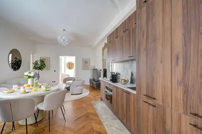 Coin salon dans l'établissement 3-bedroom Luxurious and Elegant Family Flat - Vendôme - with AC