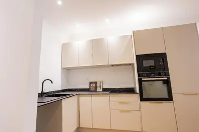 Cuisine ou kitchenette dans l'établissement 1 Chambre Main d'or