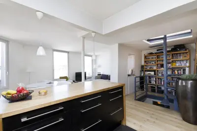 Cuisine ou kitchenette dans l'établissement Appartement Terasse View Paris