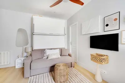 Télévision ou salle de divertissement dans l'établissement Pleasant studio - 2P - Near Tuileries Louvre