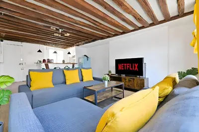 Plan de l'établissement Musee du Louvre 5 Luxurious Apartment 1BR-6P Free Netflix