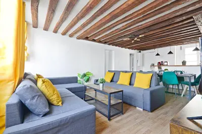 Plan de l'établissement Musee du Louvre 5 Luxurious Apartment 1BR-6P Free Netflix