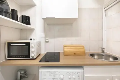 Cuisine ou kitchenette dans l'établissement Cocon cosy au cœur de Paris 1BDR