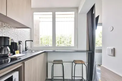 Cuisine ou kitchenette dans l'établissement Apartment for 2 Parc Expo Porte de Versailles