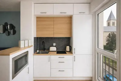 Cuisine ou kitchenette dans l'établissement 2 Pièces Idéalement Situé à Côté de Montmartre