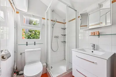Salle de bains dans l'établissement Cozy studio & private terrace