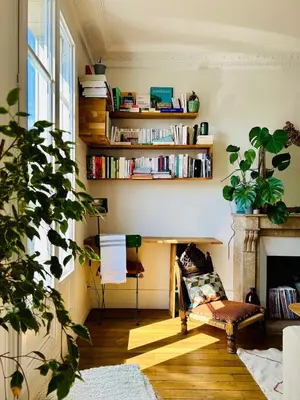 Bibliothèque dans l'appartement