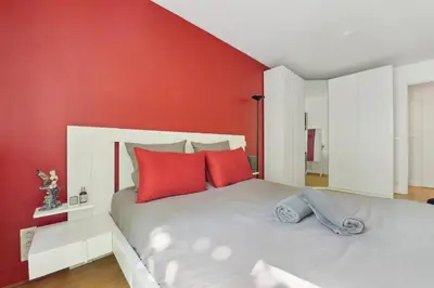 Un ou plusieurs lits dans un hébergement de l'établissement Bel appartement parisien proche Tour Eiffel