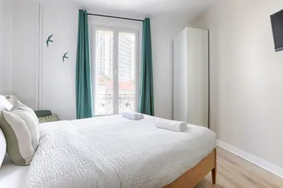 Un ou plusieurs lits dans un hébergement de l'établissement Mykeypers - Pleasant Studio 2P - Malakoff 22