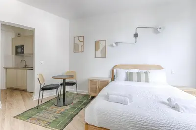 Un ou plusieurs lits dans un hébergement de l'établissement Mykeypers - Pleasant Studio 2P - Malakoff 22