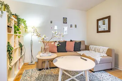 Coin salon dans l'établissement 4 Guest Flat Central in Montorgueil