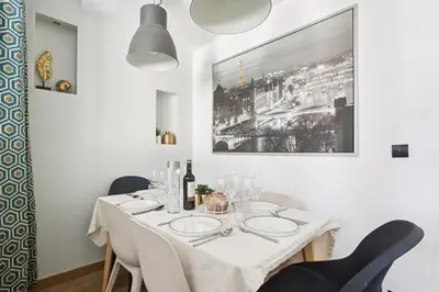 Coin salon dans l'établissement 5025 Suite Pastou4 - Lovely accommodation in Paris