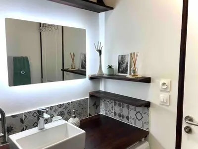 Salle de bains dans l'établissement Cozy Studio - Champs Elysées Arc de Triomphe