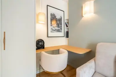 Coin salon dans l'établissement Studio rénové au coeur du 5ème arrondissement