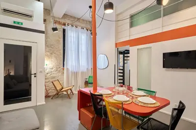 Coin salon dans l'établissement Superb Apartment Le Marais Center of Paris