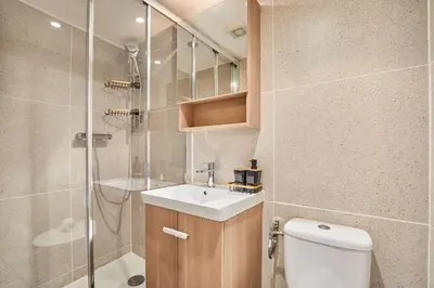 Salle de bains dans l'établissement Elegant Studio Center of Paris