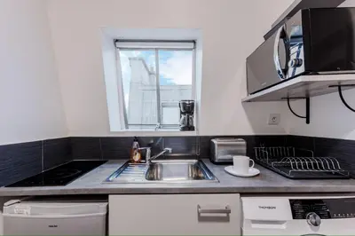 Cuisine ou kitchenette dans l'établissement Studio Faubourg Poissonnière