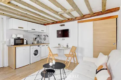 Cuisine ou kitchenette dans l'établissement Nid elegant dans le Marais historique