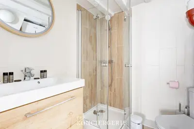 Salle de bains dans l'établissement Nid elegant dans le Marais historique