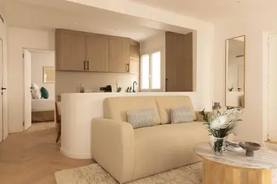 Cuisine ou kitchenette dans l'établissement Superb air-conditioned apartment Paris Le Marais